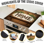 NYZE Stove Cover for Glass Top Stoves, 28" x 20" Rustic HOME Decorative Cooktop Protector, Heat Resistant Kitchen Mat Extra Counter Space - Image 3