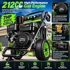 4200PSI 4.0GPM Gas Pressure Washer, Heavy Duty Power Washer, Commercial Gas Powered Pressure Washer for Driveways, Cars, Decks, Patios, Siding and Outdoor Cleaning (Dark Black) - Image 3