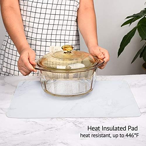 Gartful Silicone Mats for Kitchen Counter, Thicker 0.06", 25 x 17 inches Multipurpose Table Mat, Silicone Pad Desk Work Mat, Nonstick Nonskid Heat-Resistant Pad, Placemat, Semitransparent - Image 5
