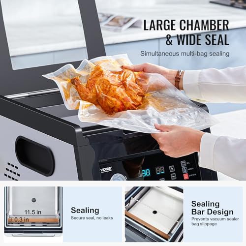VEVOR Chamber Vacuum Sealer, 380W Pump Power, Sealing Bag Packing Machine - Image 5