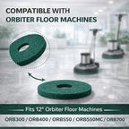 6 Pcs 12" Cleaning Orbiter Pads 437.056 for Oreck 550MC Orbiter Floor Machine,Commercial Floor Buffer Pads,Green Scrubbing Pad for Tile, Hardwood, Marble Floors - Image 6