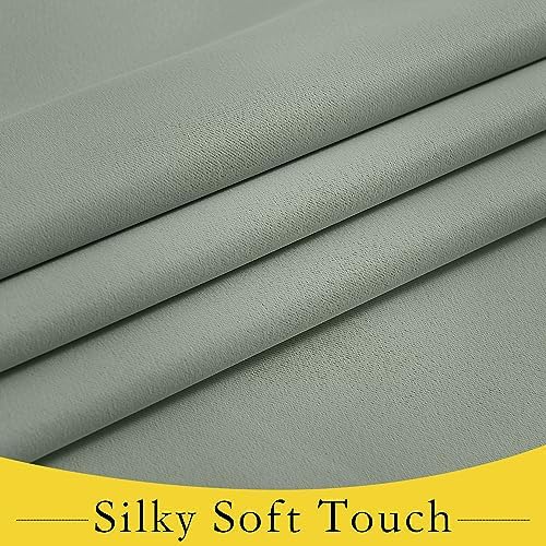 NICETOWN Greyish Green Front Door Curtains Thermal Insulated Window Curtain - Image 6