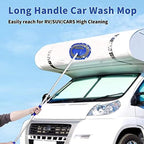 Wontolf 62'' Car Wash Brush With Long Handle - Chenille Microfiber Mop Mitt, Cleaning Kit, Windshield Window Squeegee, Duster, Microfiber Towels, Wheel Tire Brush for Cars, RV, Truck, Boat - Image 2