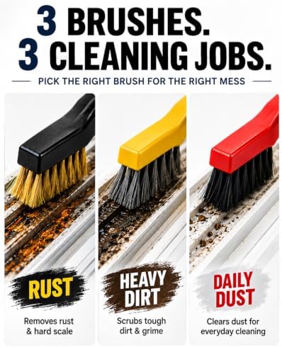 Window Track Cleaner, 14 PCS Crevice Cleaning Brush Kit - Image 4