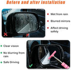 Dickno Car Side Mirror Squeegee, 35.6'' Retractable Rearview Mirror Wiper, Mini Portable Auto Window Squeegee Cleaner, Universal Vehicle Glass Cleaning Tool for Rainy Foggy Weather (Pink) - Image 4