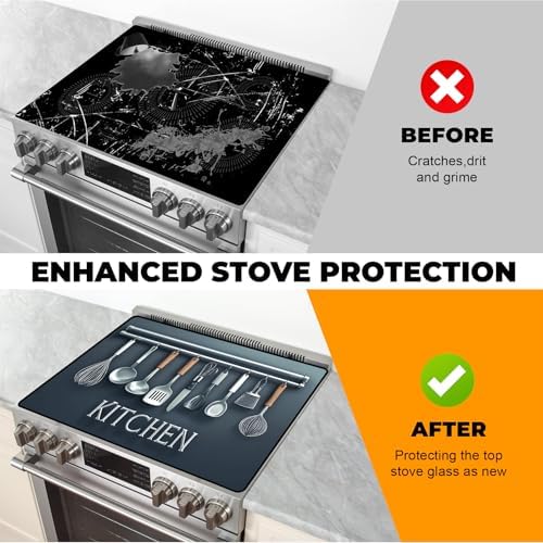 Heat-resistant Stove Top Cover - 28.5" X 20.5" Cooktop Protector Covers, Scratch-resistant Washable Pad Kitchen Countertop Mat (Kitchenware, 28.5" x 20.5") - Image 4