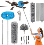 12-Piece Duster with Extension Pole, Cobweb Duster for High Ceiling by Unknown