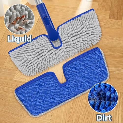 Reusable Mop Pads for Enspoway Dust Mop: Double-Sided Microfiber Refills - Image 2