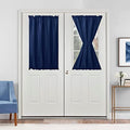 Hiasan French Door Curtains Privacy, Navy Blue, 24W x 40L, 1 Panel by Hiasan