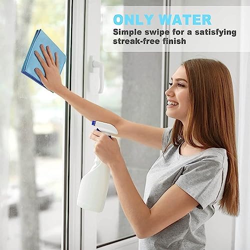 Longmann Window Cleaning Cloth, Glass Cloth, Cleaning Cloth, Streaks Schatches Free (Blue 2 Pack) - Image 4