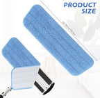 Replacement Microfiber Pad Fit for Rubbermaid Commercial 18 Inch and 17 Inch Mop - 10 Pack Wet & Dry Commercial Cleaning Reusable Refills Fit for Any Microfiber Flat Mop 18" 17" - Trapezium - Image 3