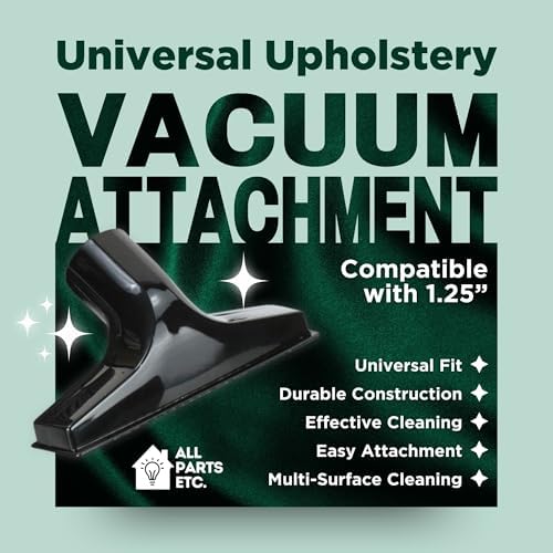Universal Upholstery Vacuum Attachment - Compatible with 1.25” Vacuum Hoses & Shop Vac, Bissell, Nutone, Eureka, Beam, Central Vacuums & More - Image 3