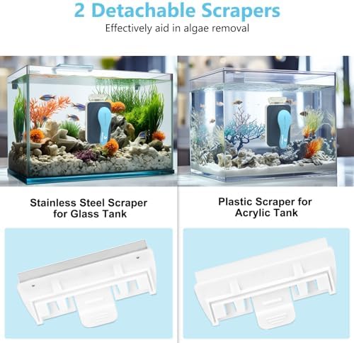 fishkeeper Aquarium Magnetic Glass Cleaner, Fish Tank Algae Cleaning Tool - Image 3