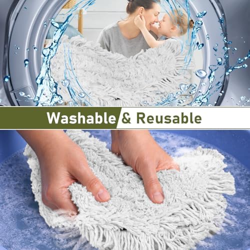 36" Commercial Dust Mop Pads Refills: Reusable Mop Head Replacement - Image 6