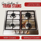 Aluminium Gas Stove Burner Covers (50 Pack) - Disposable Gas Stove Cover Liners, Heat-Resistant Gas Stove Top Covers for Gas Burners and Stove Covers for Gas Stove Top the Perfect Kitchen Accessories - Image 2