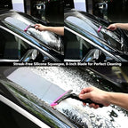 EHDIS 2PCS Flexible 8-Inch Silicone Squeegee Window Tint Tool Auto Water Blade, Shower Squeegee for Car Windshield, Glass, Tiles, and Smooth Surfaces - Image 4