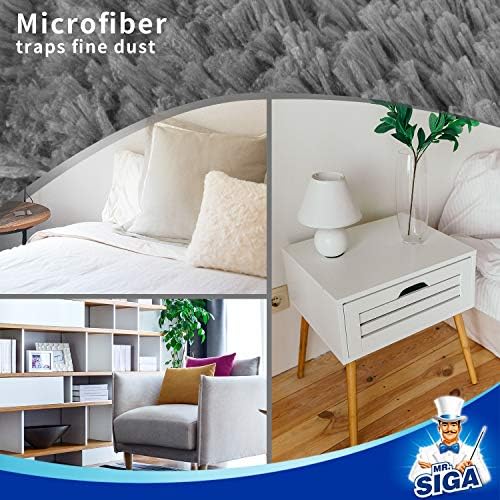 MR.SIGA Lint Free Microfiber Duster Refills, Machine Washable, 2 Pack - Image 6