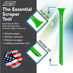 Scrigit Scraper Wide Blade No-Scratch Plastic Scraper Tool, 6 Pack - The Handy Multi-Use Scraping Tool for Removing Food, Labels, Stickers, Paint, Grease -Easy to Hold, Reaches Tight Spaces & Crevices - Image 2