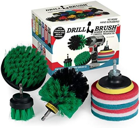 Drillbrush Kitchen Cleaning Supplies - Stove & Oven Rack Cleaning Brush Kit by Drillbrush