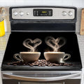 NYZE 28x20 Inch Electric Stove Top Cover - Heat Resistant Glass Flat Top Stovetop Protector Mat, Coffee Themed Dish Drying Mat & Extra Counter Space Saver for Kitchen Decor by GIVEYOUTHEBEST