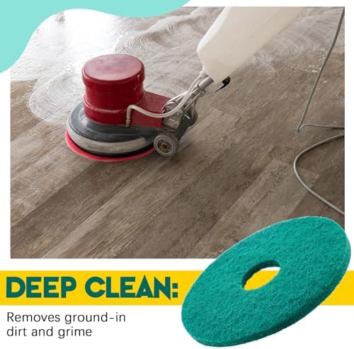 Teenyyou 2 Pcs 12" Green Floor Buffer Pads for Machine - Image 6