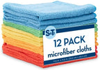 S&T INC. Microfiber Cleaning Cloth, 12 Pack, 11.5" x 11.5" by STINC