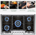 3Pcs Stove Guard for Gas Stoves, 0.3mm Stove Top Covers for Gas Burners, Easy-Clean Reusable Stove Surface Shields-Heat-Resistant Gas Range Protectors, Burner Covers for Gas Stovetop - Image 2