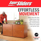 Super Sliders 5-3/4" x 9-1/2" XL Oval Reusable Felt Furniture Sliders for Hard Surfaces, Anti-Slip Protective Furniture Moving Pads for Beds, Sofas, Dressers, Set of 8, Beige - Image 6