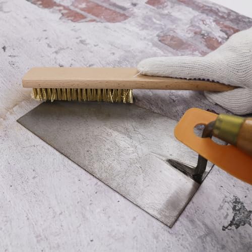 MAXMAN Brass Brush 10", 8 Rows 20 Bristles, Soft Brass for Rust Cleaner - Image 6