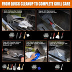 Grill Cleaning Kit, 15-Piece BBQ & Griddle Cleaning Tool Set - Image 3