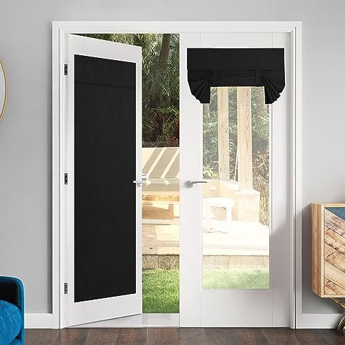 NICETOWN 100% Blackout Side Door Curtains for Window, 1 Panel, Jet Black by NICETOWN