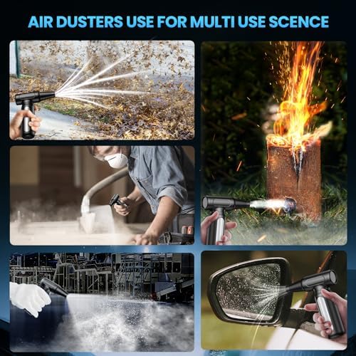 Mershgaya Electric Compressed Air Duster - 13,0000 RPM Rechargeable Cordless Turbo Blower, Portable Air Blower Gun for Cars, PC, Keyboard, Home & Outdoor Dust Cleaning (Replaces Compressed Air Cans) - Image 5
