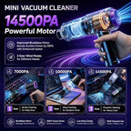 14.5KPA Computer Keyboard Vacuum Cleaner & 110000RPM Electric Air Duster 3-in-1, Replaces Canned Air, for PC Tower & Car Laptop Sewing Machine Portable Keyboard Vac USB Desk Crumbs Dust Cleaners - Image 4