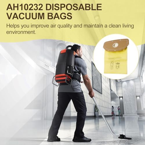 AH10232 Type CB1A Allergen Filtration Backpack Vacuum Bag Fit for Hoover Backpack Vacuum CH34006, CH93600, and CH93619 (10 Pack) - Image 6
