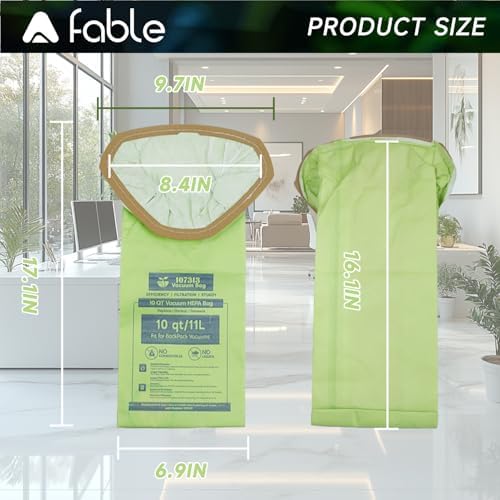 20 Pack 107313 Backpack Vacuum Bags Compatible with ProTeam 10 QT Vac - Image 7