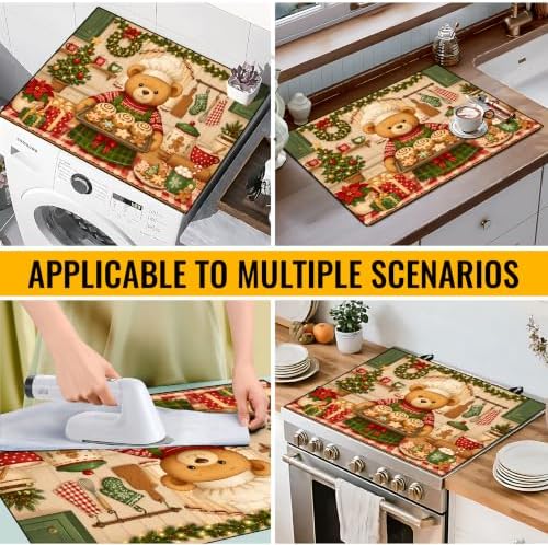 NYZE Christmas Electric Stove Top Cover Decorative Cooking Bear Stove Cover - Image 6