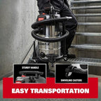 ECOMAX 8 Gallon Ultra Quiet Stainless Steel Shop Vacuum Wet and Dry - Image 7