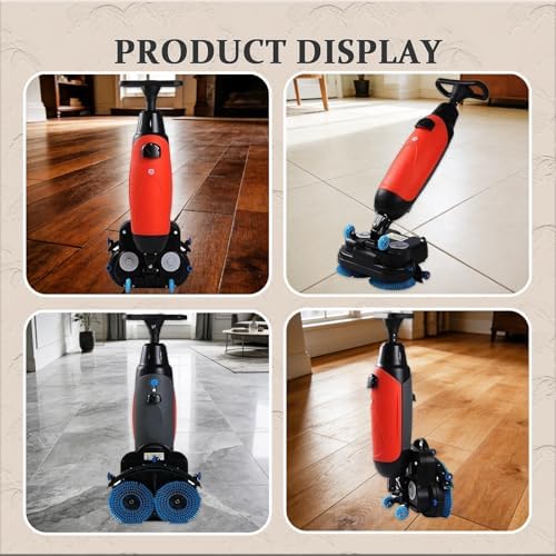 Industrial Floor Buffer Machine Commercial Floor Scrubber 360° Flexible Control 240 rpm Basic Speed 1200 sq.m/hr Efficiency 43-56db low Noise easy Maintenance for Offices Malls Warehouses Red - Image 7