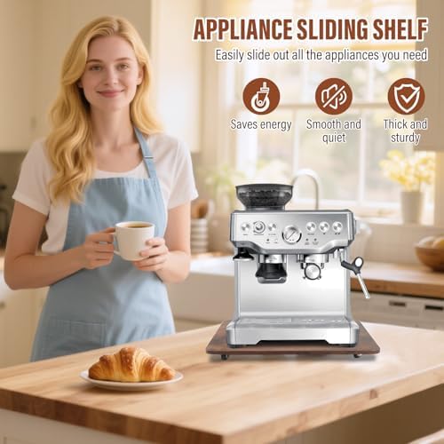 Appliance Slider 360° Rolling Tray for Coffee Maker, Under Coffee Maker Mat - Image 6