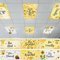 6 Pcs Fluorescent Light Covers with 60 Magnets Decorative for Classroom Ceiling Light 4 x 2 Feet Magnetic Lights Covers Filter Easy Install for Office Hospitals & Home Drop Ceiling Supplies (BEE) by Wiooffen