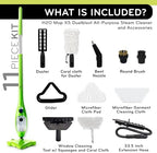 H2O X5 Dual Blast Steam Mop & Handheld Steam Cleaner | 5-in-1 Floor Steamer | Forward-Blast Mop Head for Edges & Tough Messes | Hardwood, Tile & Laminate Cleaner - Image 2
