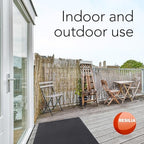 RESILIA Black Plastic Floor Runner - Embossed Wide Rib Waterproof Vinyl, Heavy Duty Protector Mat for Indoor Hardwood, Hard Floors, Garage, Entryway, Kitchen, & Outdoor Use, 27” x 12’, Made in the USA - Image 3