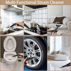Steam Cleaner, 2500W Handheld Steam Cleaner for Home, 15s Fast Heat-Up, 6-Level Adjustable Portable Steam Cleaner for Upholstery, Grout, Floor, car (White) - Image 3