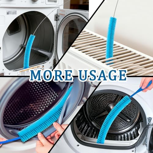 Dryer Vent Cleaner Kit with Universal Vacuum Hose Attachement Compatible with Most Vacuum Cleaners, Dryer Lint Cleaner Remover with 3 size Lint Brush for Deep Cleaning, HVAC, Home Cleaning Tools - Image 5