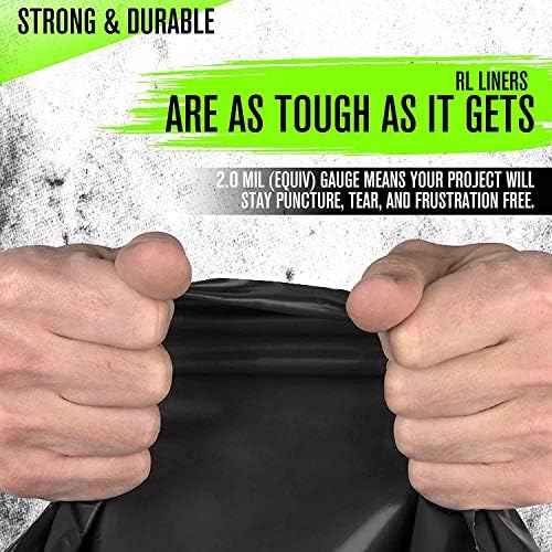 Aluf Plastics T-Tough Roll Pack Low Density Repro Blend Star Seal Coreless Rolls Bag, 33 Gallon Capacity, 39" Length x 33" Width, XXH Strength, Black (Pack of 100) - Image 3