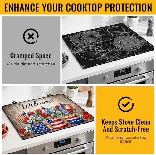 Stove Top Covers for Electric Stove, Glass Stove Top Cover 28.5x20.5 in - Image 6
