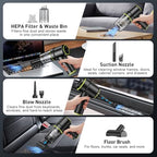 KMM Handheld Car Vacuum Cleaner, 9000PA Vacuum & Air Duster - Image 5