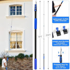 wlich 26ft Telescoping Dusting Kit, Aluminum 5-20ft Fan & Window Cleaner Set, Versatile Dusting Set with 5 Replaceable Heads for Cleaning Fans, Windows, and Hard-to-reach Areas Outdoors Without Ladder - Image 7