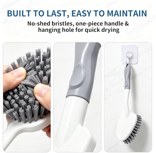 3PCS Heavy Duty Scrub Brush Set - Shower Cleaning Brushes for Bathroom - Image 6