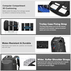 POSO Vacuum Backpack Travel, 60L Expandable Vacuum Seal Backpack with Pump & Laptop Compartment (Fits 17") - Image 5